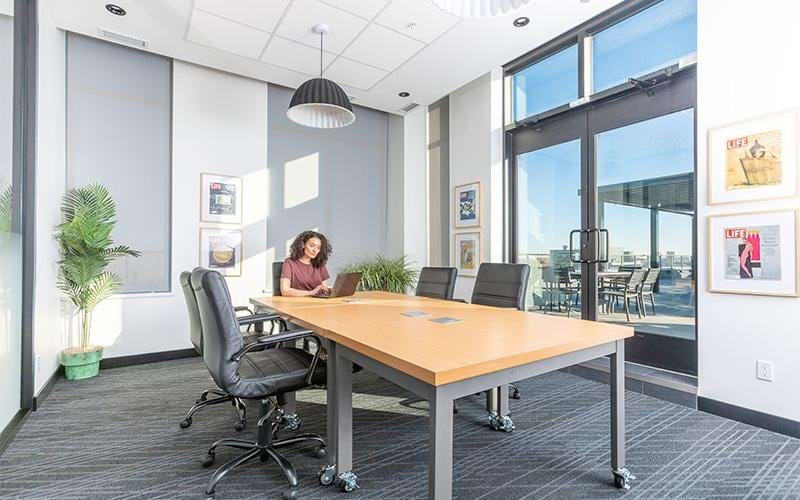 a person sitting at a table